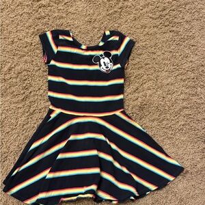 Disney Kids Rainbow Striped Dress